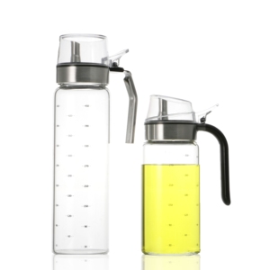 Bottiglia per Olio da Cucina Personalizzata, Dispenser <span class=keywords><strong>Antigoccia</strong></span> con Misurino in Vetro per Olio d'Oliva - Product Image 5