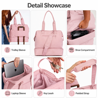 Sac de sport personnalisé avec logo, grande capacité 30L, avec compartiment à chaussures, pour entraînement de fitness, week-end, voyage, sac de sport, bagage