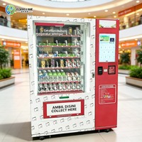 Distributeur automatique combiné pour boissons et en-cas avec lecteur de carte