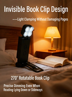 Lampe de lecture LED miniature portable pour bureau, avec clip pliable pour enfants, 200 mAh, rechargeable par USB C