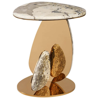 Table basse en marbre rayé, dernières créations, haute qualité et durable, vente en gros