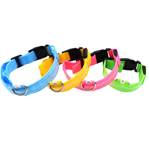 반려동물 발광 목걸이, 강아지 발광 목걸이, USB 충전 강아지 목걸이, 와이어 메쉬 목걸이, LED 발광 강아지 목걸이 - Product Image 1