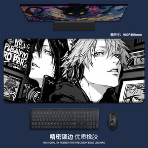 แผ่นรองเมาส์ลายการ์ตูนอนิเมะสไตล์ผี ขาวดำ แบบผสมผสาน สำหรับเกมส์  ทำจากยางซิลิโคน  สามารถปรับแต่งได้ - Product Image 3