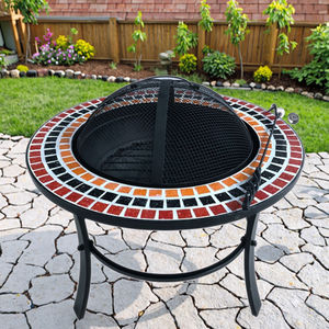Achtertuin <span class=keywords><strong>Bbq</strong></span> Mozaïek Tegel Surround Vuurkorf Tafel - Product Image 3