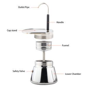 Caffettiera <span class=keywords><strong>Moka</strong></span> Express in Acciaio Inox Stile Italiano per Espresso sul Fornello - Product Image 2