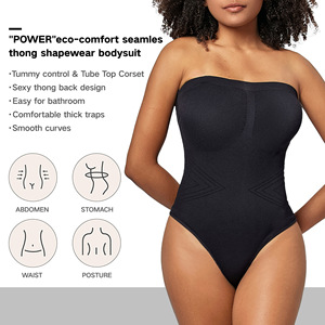 Conjunto de sujetador y faja sin tirantes elegante para mujer, de cintura alta, control de abdomen, sexy, para mujer madura, Shapewear - Product Image 5