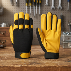 Gants de course et de cyclisme à écran tactile, personnalisés, antidérapants, en cuir, doublure thermique hiver, ignifuges, pour mécaniciens - Product Image 2