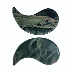 100% Jade Stone Facial Massager Gua Sha Board with Lymphatic Drainage for Face Body & <b>Neck</b> Use - Product Image 3