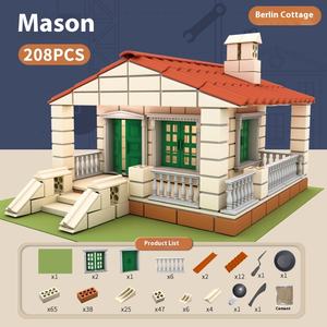 Bricolage fait à la main Mini brique maison jouets de construction en plastique ABS échelle 1:3 ensemble de 40 pièces thème fantaisie et science-fiction 14 ans et plus - Product Image 6