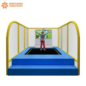 Juego interactivo de salto de trampolín AR de Metal para niños, pantalla HD interior, parque infantil, Sensor <span class=keywords><strong>Kinect</strong></span>, trampolín interactivo deportivo - Product Image 4