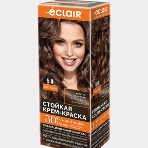 Crème colorante pour cheveux 3D permanente Eclair EC02 en tube pour usage professionnel, tous types de cheveux, vente en gros - Product Image 1