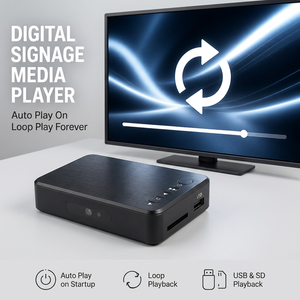 Lecteur d'affichage numérique HD 1080P, lecture automatique en boucle, USB SD, affichage publicitaire multimédia portable, utilisation commerciale, OEM - Product Image 1