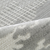 Tapis à poils ras de style classique, tissé à la machine Wilton, sensation de luxe, pour hall d'hôtel, couloir, couleur gris beige, motif abstrait