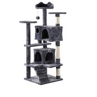 Dropshipping Chine Modèle 188 Arbre à chat et lit intégrés, conception en tour, pour chats de grande taille, style épuré, en panneau de particules