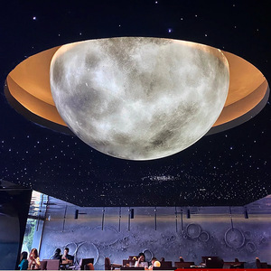 โคมไฟเพดานอะคริลิคดีไซน์สร้างสรรค์รูปพระจันทร์ 3 มิติ สำหรับตกแต่งภายในบ้าน สำนักงาน ใช้หลอดไฟ LED - Product Image 4