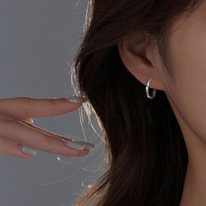 Pendientes de aro circulares minimalistas de <span class=keywords><strong>Plata</strong></span> de Ley 925, <span class=keywords><strong>aretes</strong></span> góticos bonitos <span class=keywords><strong>para</strong></span> bebé, Piercing <span class=keywords><strong>para</strong></span> la oreja, abalorio, aniversarios, fiestas, regalos - Product Image 3