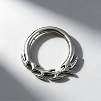 Nouveau design 2026 Anneau de nez en Titane ASTM F136 16G, Anneau segmenté articulé Clikers, Bijoux de piercing corporel et boucles d'oreilles