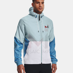 Chaqueta de lluvia cortavientos con diseño de logotipo personalizado para hombre, chaqueta impermeable de nailon Softshell tejida para deportes al aire libre, chaqueta para correr para hombre - Product Image 1