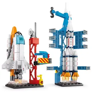 Serie espacial modelo juego de ortografía para niños Toy Boy Blocks juguetes de bloques de construcción ciencia y educación especial para niños