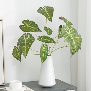 Venta al por Mayor <span class=keywords><strong>de</strong></span> Tallos <span class=keywords><strong>de</strong></span> Vegetación Tropical Artificial, Hojas <span class=keywords><strong>de</strong></span> <span class=keywords><strong>Alocasia</strong></span>, <span class=keywords><strong>Oreja</strong></span> <span class=keywords><strong>de</strong></span> <span class=keywords><strong>Elefante</strong></span>, Calathea y Taro, Colores Mixtos, Decoración para el Hogar, Centro <span class=keywords><strong>de</strong></span> Mesa - Product Image 2