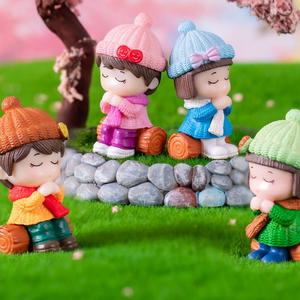 Micro Paysage Décor Chandail Souhaitant Couples Garçons et Filles Poupée 3D Figurines Miniatures DIY Maison Fée Jardin Décoration - Product Image 2