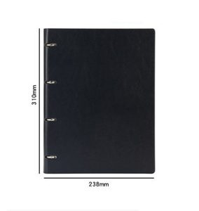 Tomoe río cuaderno de papel cuaderno tapa dura Lino diario cuaderno regalos promocionales Borde de color negro A4 rejilla de papel en espiral - Product Image 1