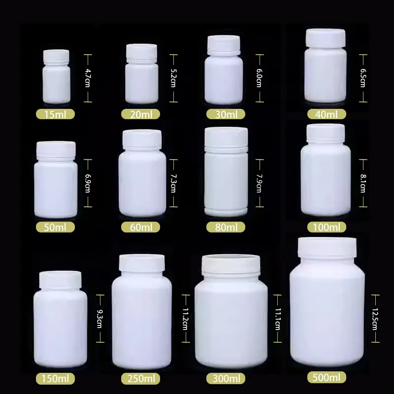 زجاجات حبوب مخصصة-أقراص بلاستيكية حاوية الدواء جرة زجاجة الدواء