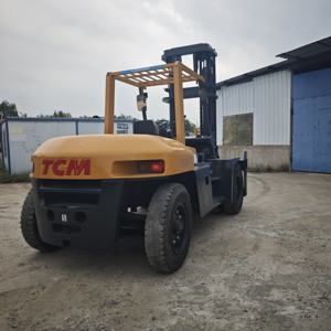 Chariot élévateur à fourche TCM diesel d'occasion japonais 1 tonne 1,8 m de hauteur de levage, puissance industrielle pour la manutention portuaire et la manutention de l'acier - Product Image 3