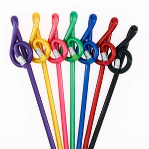 École écriture papeterie dessin pour enfants crayon nouvelle forme musicale Design crayon HB en bois avec gomme - Product Image 5