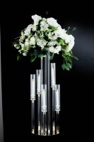 Nouveau design acrylique clair pilier Festival fête mariage décoration Table pièce maîtresse bougeoir autres bougeoirs bougie