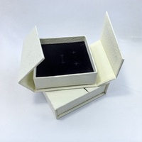 Boîte de rangement pour bijoux en carton, design durable à double ouverture magnétique, haut de gamme, pour colliers et bagues
