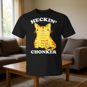 Camiseta premium Heckin' Chonker Fat Cat Orange Tabby - Product Image 3