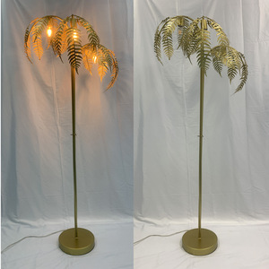 F92 Decorative Post Brass Luxury Palm Tree <strong>Gold</strong> Floor <strong>Standing</strong> <strong>Lamp</strong> for Home Living Room - Product Image 2