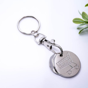 Fabricants <span class=keywords><strong>de</strong></span> porte-clés Chariot en métal Token Coin Insert Porte-clés Pièce souvenir pour supermarché Panier - Product Image 3