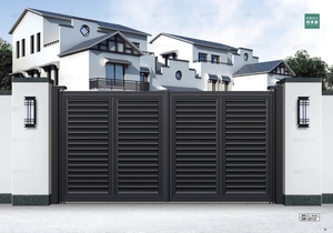 Thiết kế tuyệt vời lớn đôi Swing tự động nhôm lối vào cổng cho đường lái xe biệt thự gardens-cho thiết kế cổng chính - Product Image 6