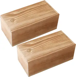 Caja de madera sin terminar de gran oferta, caja de almacenamiento artesanal con tapa con bisagras y hebilla frontal para pasatiempos artísticos y almacenamiento en el hogar