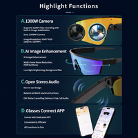 Lunettes de sport intelligentes Towin TWS6-1BB AI avec caméra 800W, traduction en temps réel, assistant vocal, audio open-ear, 7h d'autonomie pour le cyclisme