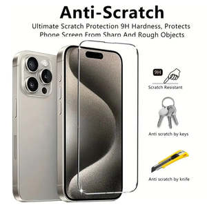 <span class=keywords><strong>Protection</strong></span> d'écran en <span class=keywords><strong>verre</strong></span> trempé 9H 2.5D Radian 0.33mm d'épaisseur pour 11-17 Pro Max 16E pour S24 S25 Ultra HD Clair Anti-rayures - Product Image 2