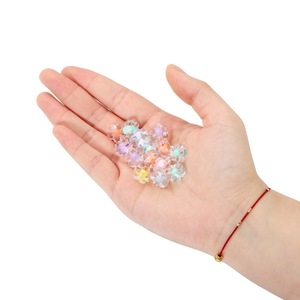 Acrylic Flower Beads Transparent Internally Colored Glossy Loose <b>Spacer</b> For Bracelet Making DIY Jewelry Accessories - Product Image 3