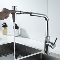 Robinet de cuisine moderne en laiton de haute qualité à poignée unique, à poser sur le comptoir, avec bec rotatif, eau chaude/froide, vente directe d'usine