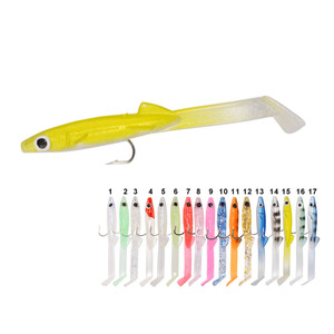 Esca in <span class=keywords><strong>Silicone</strong></span> morbida anguilla 65mm 1.5g 8 pz/borsa PVC artificiale spigola esca con gancio singolo - Product Image 1
