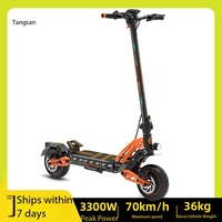 Scooter électrique tout-terrain pliable à double moteur 3300W, 52V 21Ah, 70 km/h, avec déverrouillage NFC et système TCS