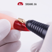 SHUANGJIA outil rotatif Durable professionnel universel deux voies coupe croisée flûte or carbure rotatif fraisage foret à ongles