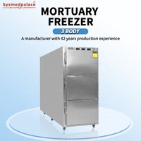Réfrigérateur mortuaire en acier inoxydable 304, congélateur de morgue pour stockage de cadavres en milieu hospitalier avec alarme de température