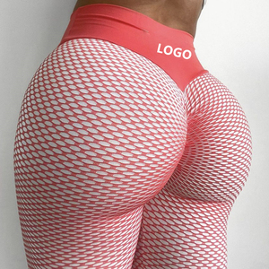 Seamless Knitted Honeycomb Sexy Yoga Pants Thick Peach Hip Showing Pants Quick Drying Sports Fitness Pants Mesh Yoga <strong>Leggings</strong>