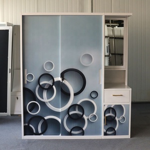 Fabricant de placards <span class=keywords><strong>en</strong></span> acier sur mesure, coiffeuse moderne <span class=keywords><strong>en</strong></span> acier avec miroir pour chambre à coucher - Product Image 3