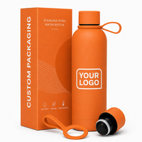 Botol Air Stainless Steel Soft Touch Label Pribadi untuk Koleksi Merek Ritel