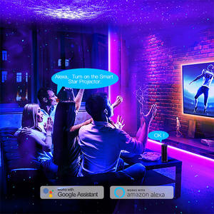 Proyector de estrellas inteligente colorido LED con WiFi, luz nocturna moderna con Control de aplicación Compatible con Tuya Alexa <span class=keywords><strong>Google</strong></span> Home para decoración del hogar - Product Image 6