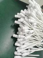 Connecteur étanche M16 à 2 broches en laiton, mâle/femelle, avec câble blanc de 15 cm, 500 V, 2x1,0 mm, IP68 pour éclairage LED