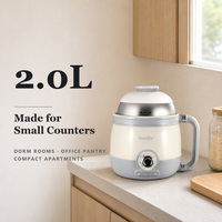 Cuisinière électrique multifonctionnelle Sonifer SF-1524 2L, cuiseur à riz et marmite, acier inoxydable 304, couvercle et bol 2-en-1, 600W, prise UE